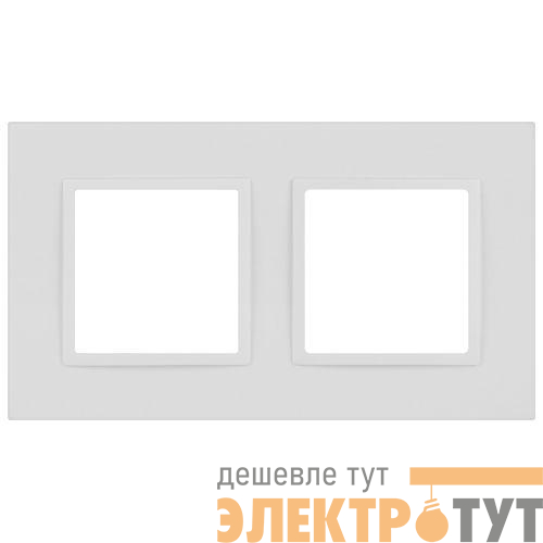 Рамка 2-м Elegance 14-5012-01М Classic для розеток и выключателей матов. бел. Эра Б0065824