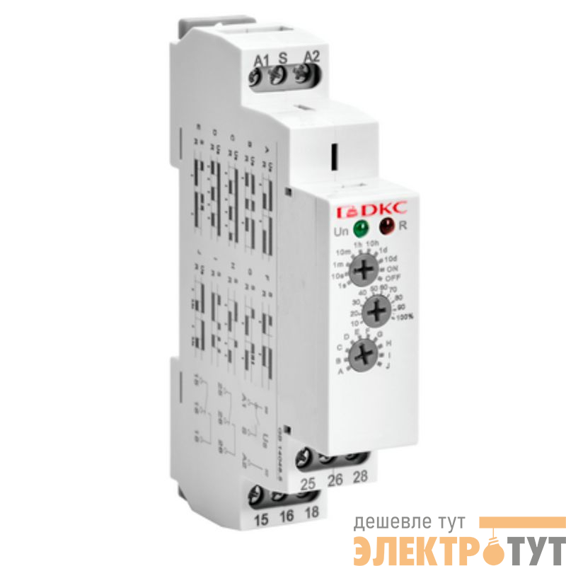 Реле времени 12-240В AC/DC 2перекл. многофункц. DKC DRM-TM-2-240