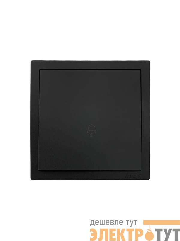 Кнопка звонка СП ZIMA IP20 безвинт. зажим черн. бархат LEZARD 704-4288-103QC