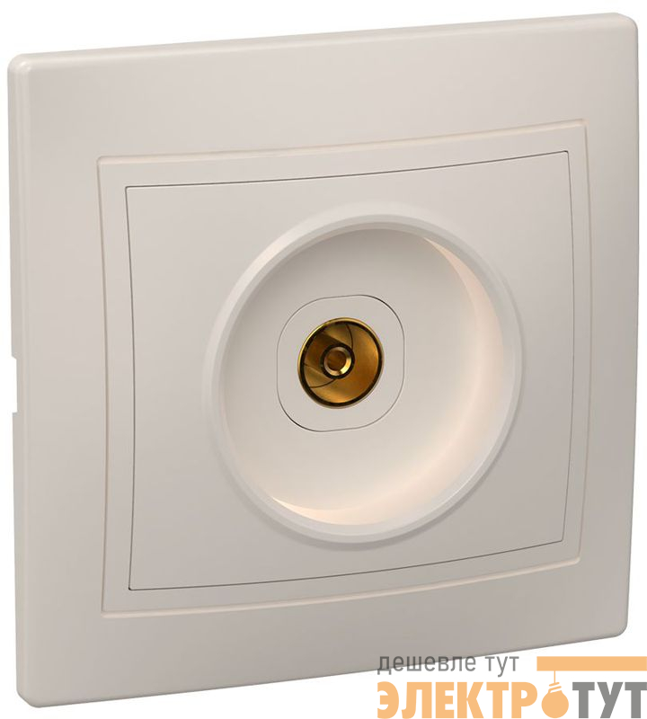 Розетка телевизионная TV 1-м СП Кварта РТВ10-ККм IP20 крем. GENERICA EAK10-K33-DM