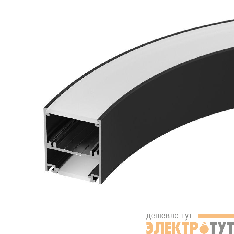 Профиль SL-ARC-5060-D1000-A90 BLACK (дуга 1 из 4) алюм. Arlight 029268