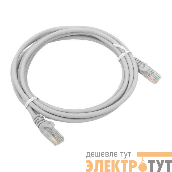 Патч-корд кат.5E UTP неэкранир. LSZH сер. 3.0м TERACOM PRO EKF TRP-5EUTP-LSH-3M-GY