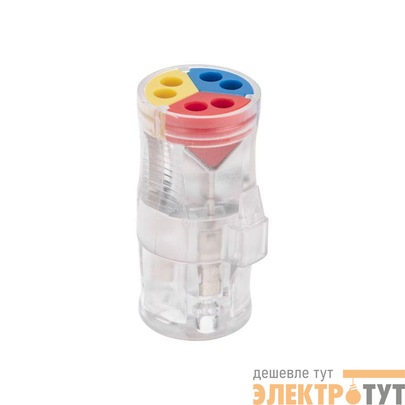 Экспресс-Клемма СМК 2273-2x3R проходная разъемная 3 полюса 3х2-проводная 0.5-2.5кв.мм (уп.50шт) Rexant 07-5244