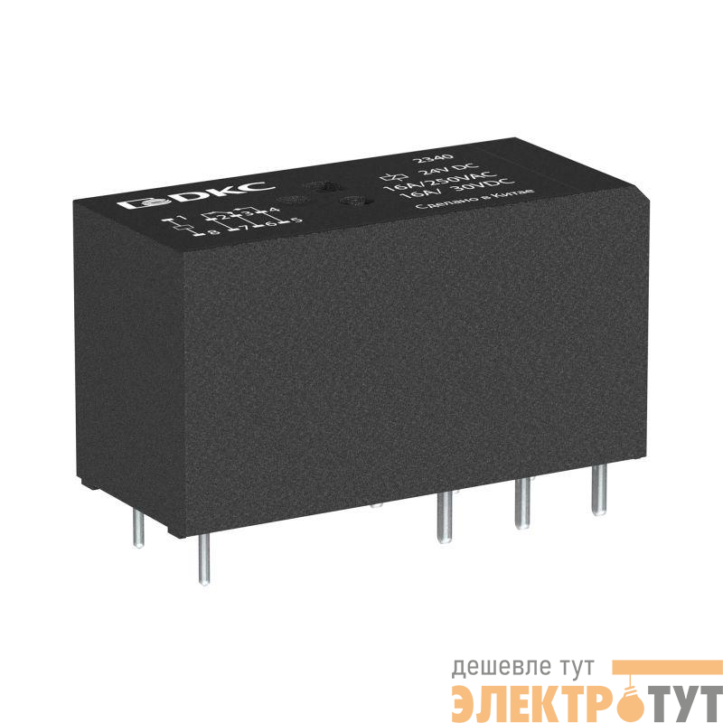 Реле миниатюрное низкопрофильное 2CO ком. ток 8А AgSnO2 напряжение 24В AC DKC IRM-24AC-2CO
