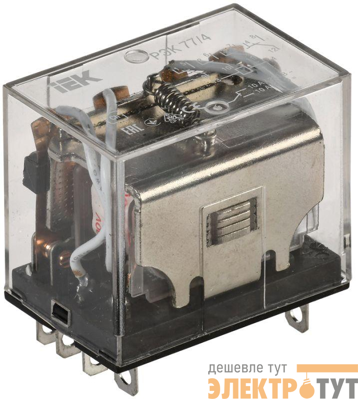 Реле РЭК 77-4 10А 220В AC IEK RRP10-4-10-220A