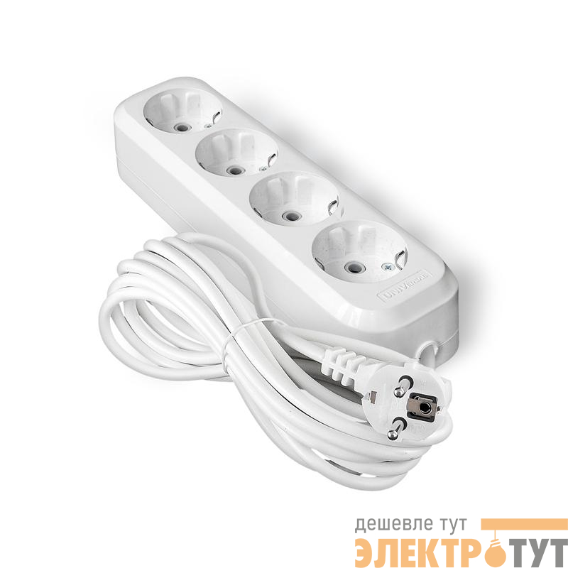 Удлинитель 4х7м с заземл. IP20 Е-304А ПВС 3х1.5 Universal 1732