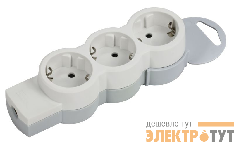 Колодка удлинителя 3-м с заземл. 16А IP20 Стандарт 3х2P+E без кабеля IEK 695004