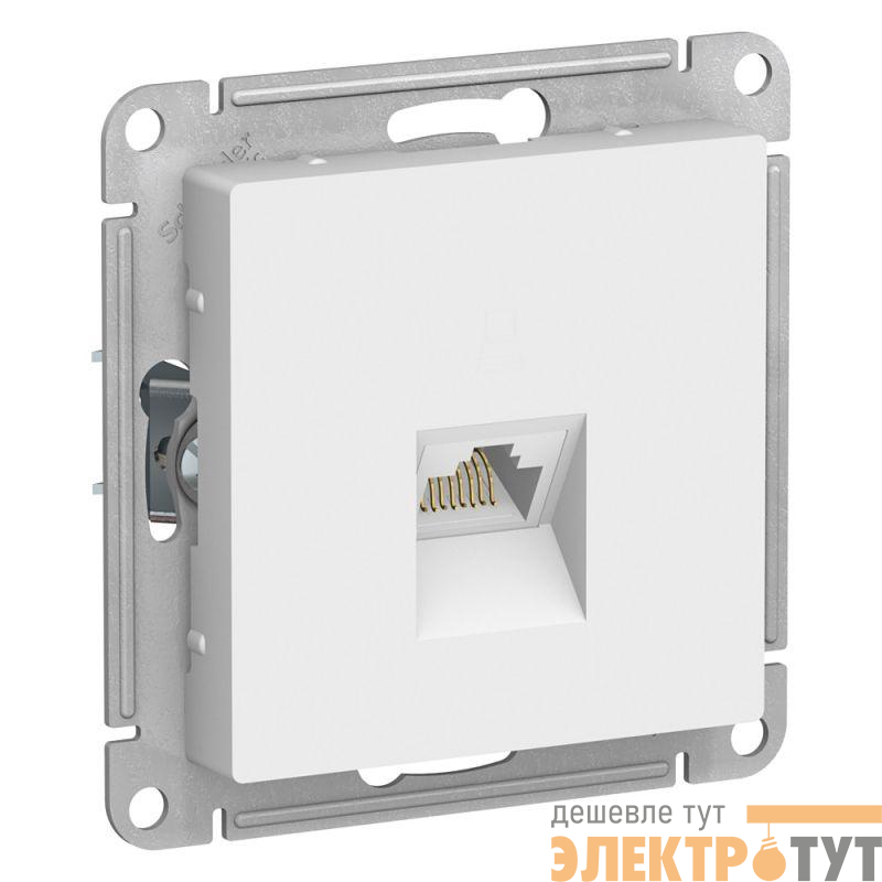 Розетка компьютерная AtlasDesign RJ45 кат.6A механизм бел. SE ATN000186