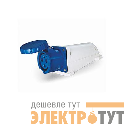Розетка стационарная ОП PPC 133 63А 3п 2Р+РЕ 220В IP67 Pro JazzWay 5072756