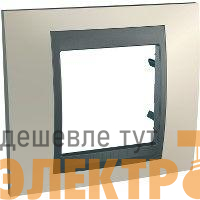 Рамка 1-м Unica Top опал/графит SchE MGU66.002.295
