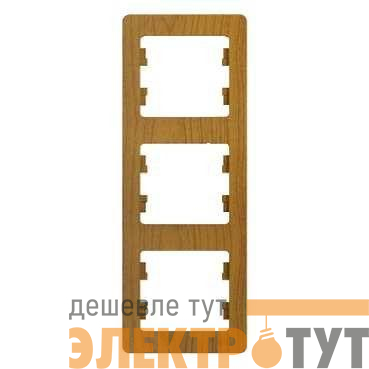 Рамка 3-м Glossa вертикал. дерево дуб SE GSL000507