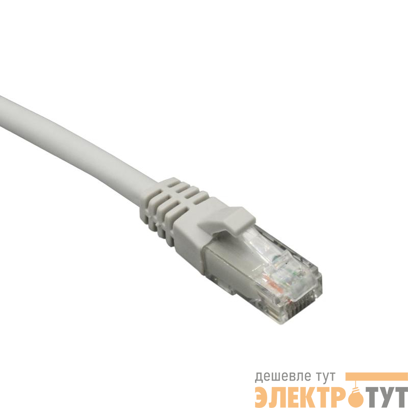 Патч-корд 2м UTP 6 4х2 24AWG (7х0.2мм) Cu LSZH сер. SUPRLAN 10-0168
