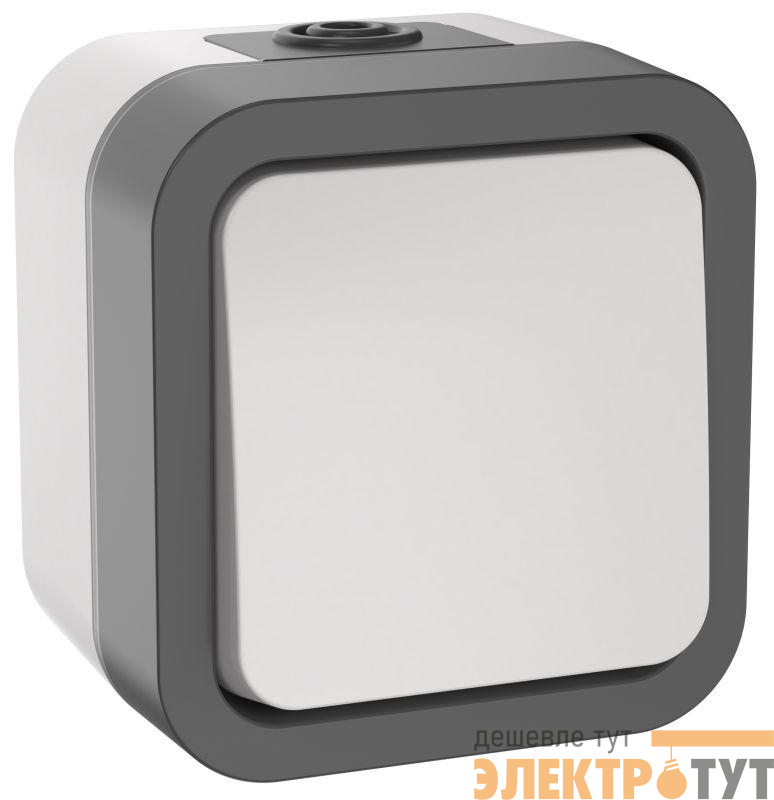 Выключатель кнопочный 1-кл. ОП TORS 10А IP55 TS210 бел. IEK TS-V14-0-10-55-K41