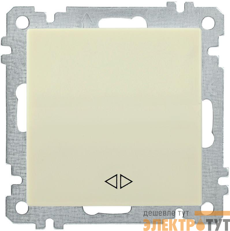 Выключатель перекрестный 1-кл. СП Bolero ВС10-1-3-Б 10А IP20 механизм крем. IEK EVB13-K33-10