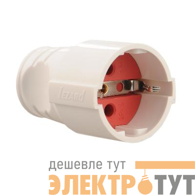 Розетка штепсельная Accessories с заземл. бел. LEZARD 715-0701-607