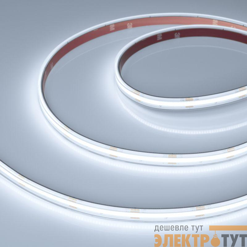 Лента светодиодная COB-PS-X420-12mm 24V White 6000К 4.8Вт/м IP67 герметичная (уп.15м) Arlight 049053