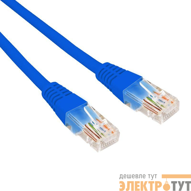 Патч-корд U/UTP CAT 6 RJ45-RJ45 26AWG LSZH син. 0.3м Rexant 02-0294-03