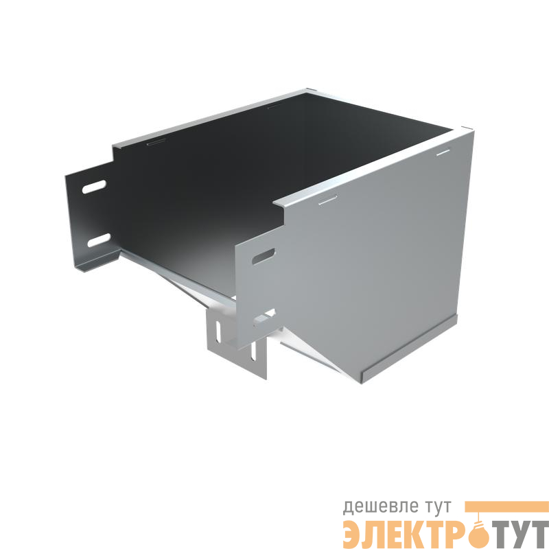 Угол для лотка вертикальный внешний с разворотом трассы на 90град. L 100х50 сталь 1мм VLPD90-50-100-L КМ LO6436