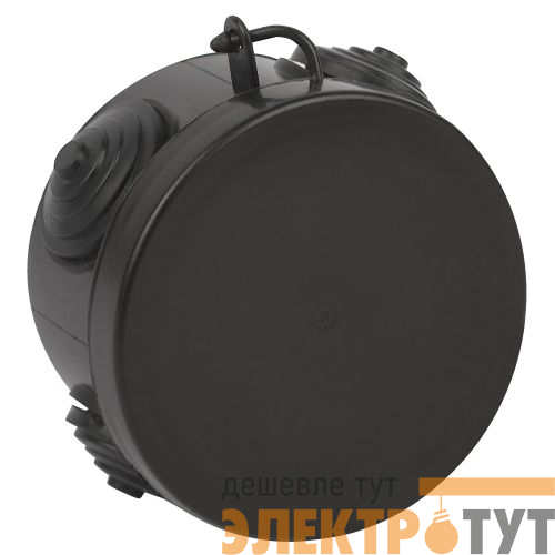 Коробка распаячная ОП 65х40мм с гермовводами 4 входа IP54 черн. KOR-65-40-4g-B Эра Б0061799