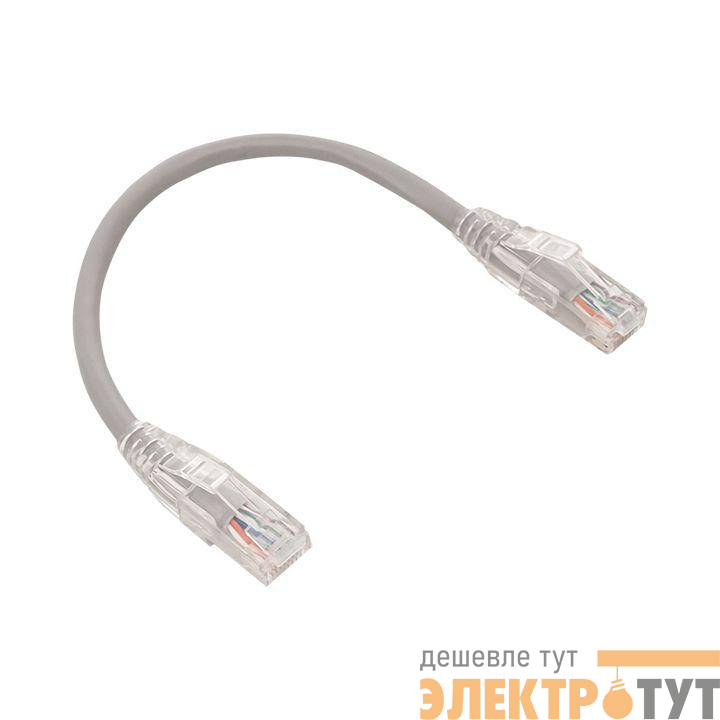 Патч-корд кат.5E UTP неэкранир. LSZH сер. 0.2м TERACOM PRO EKF TRP-5EUTP-LSH-02M-GY