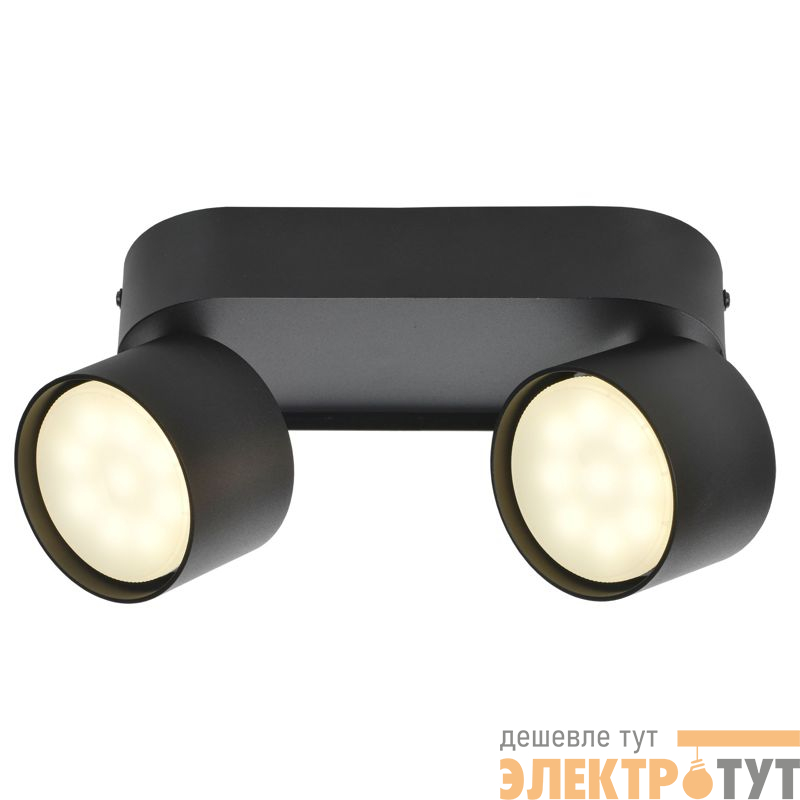Светильник 4042 2хGX53 настенно-потолочный черн. IEK LT-USB0-4042-GX53-1-K02