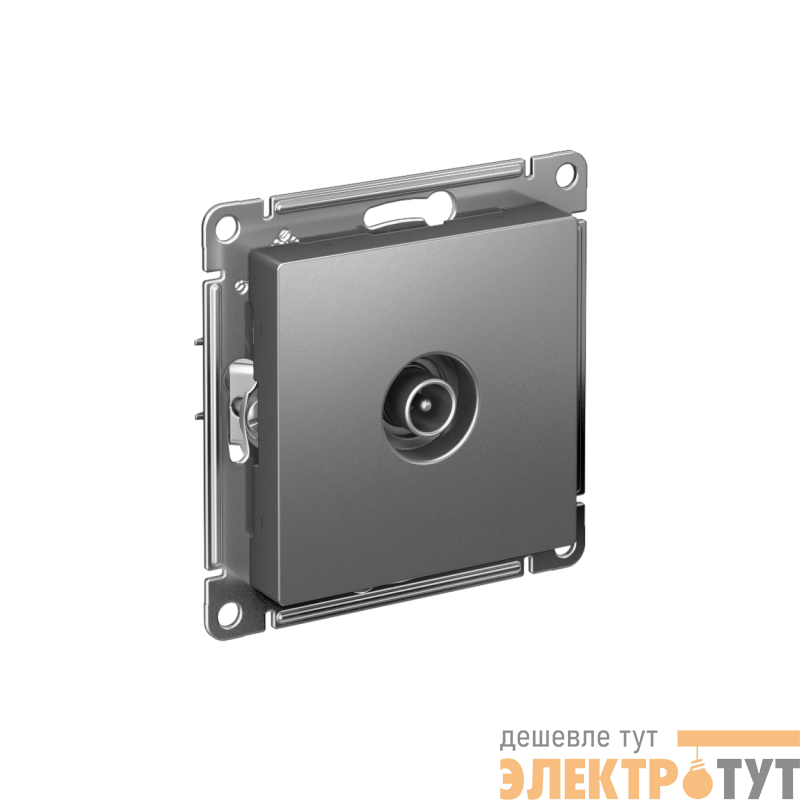 Розетка телевизионная проходная TV AtlasDesign 4дБ механизм сталь SE ATN000992