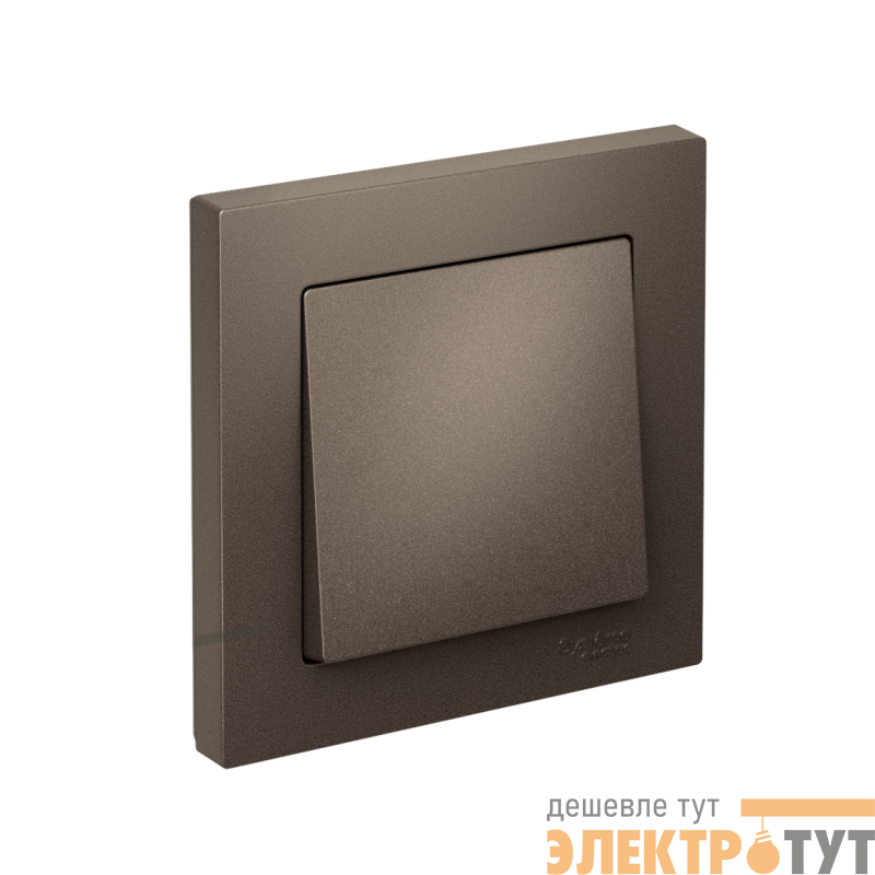 Выключатель 1-кл. СП AtlasDesign 10А IP20 (сх. 1) 10AX в сборе мокко SE ATN000612