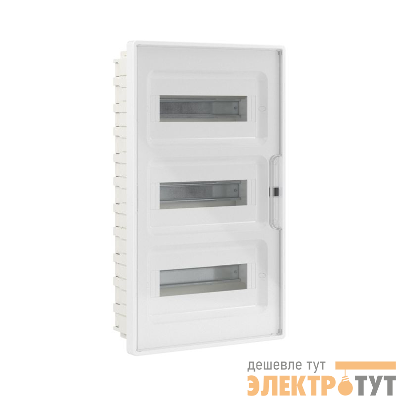 Щиток встраиваемый Фрейм (FRAME) ЩРв-п-36 36мод. с прозр. дверцей с 4 шинами PEN (2шт на 8 отверст. и 2шт на 10 отверст.) бел. DKC F36B1WT