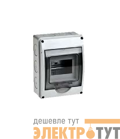 Бокс ОП Тусо 5мод. IP65 сер./дым. двер. Ruvinil 69005