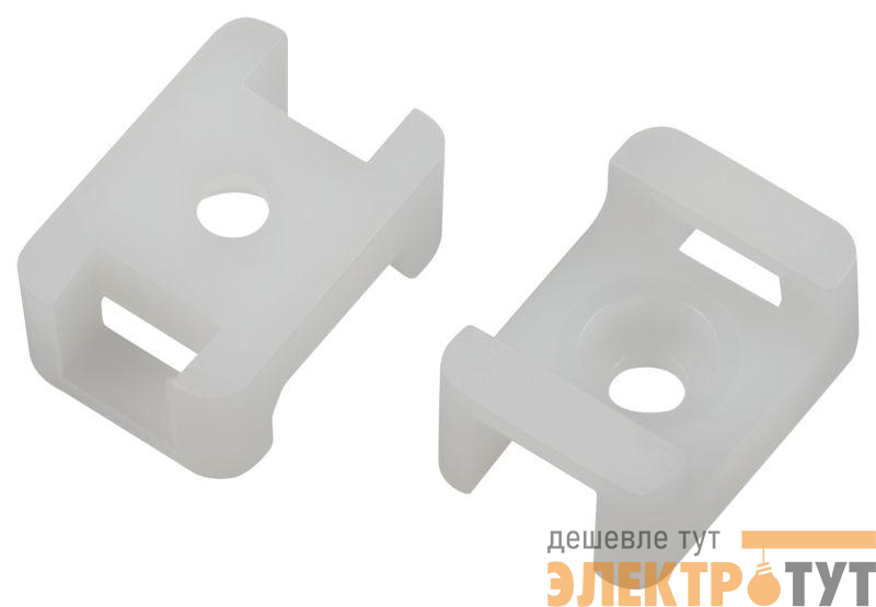 Площадка под хомуты 22х16мм с монтажным отверст. М4 NO-225-305 бел. (уп.50шт) Эра Б0066716