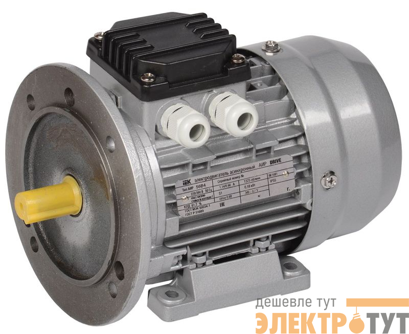 Электродвигатель АИР DRIVE 3ф 56B2 220/380В 0.25кВт 3000об/мин 2081 IEK DRV056-B2-000-3-3020