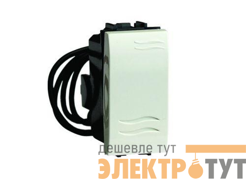 Переключатель 1-кл. 1мод. Brava 16А IP20 с подсветкой черн. DKC 77011NL