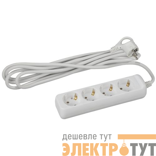 Удлинитель 4х5м с заземл. 16А IP20 U-4e-5m-3х1 ПВС 3х1 Эра Б0028375