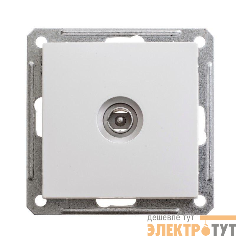 Розетка телевизионная оконечная TV 1-м СП W59 коннектор механизм бел. SE RTS-151-1-86