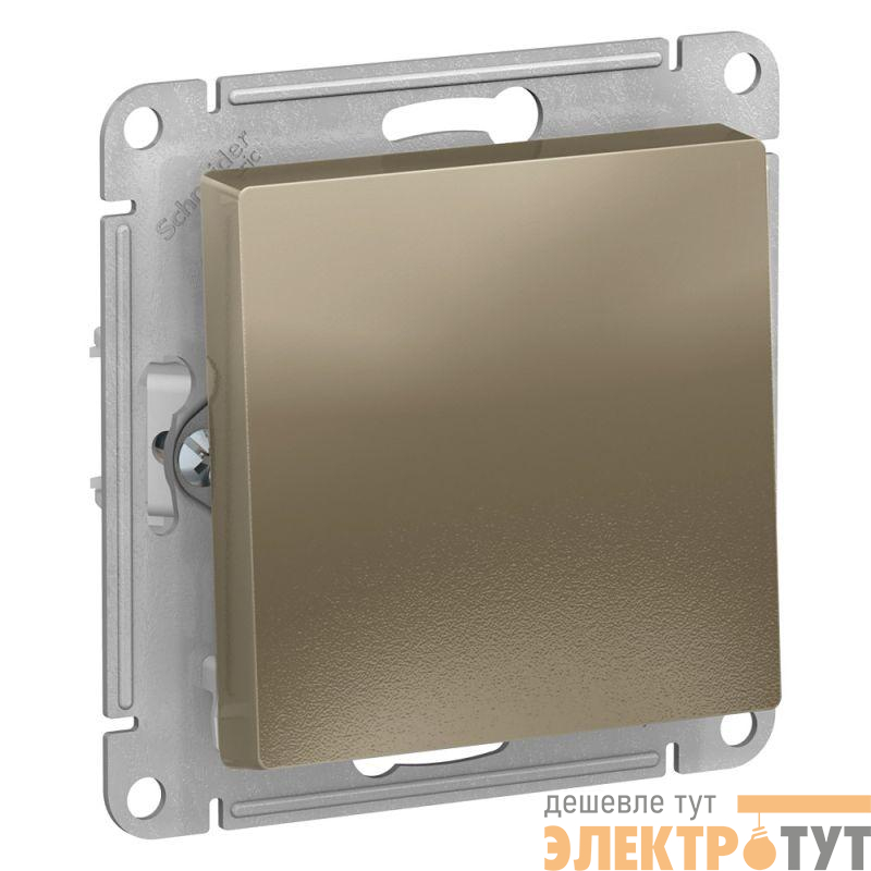 Выключатель 1-кл. СП AtlasDesign 10А IP20 (сх. 1) 10AX механизм шампань SE ATN000511