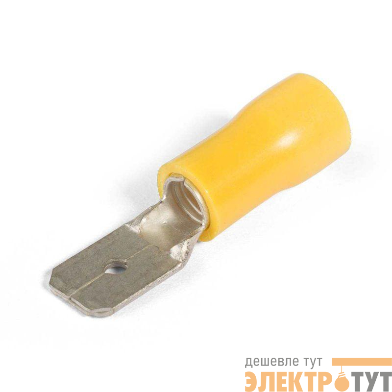 Разъем плоский РПИ-П 6.0-(6.3) желт. КВТ 47512