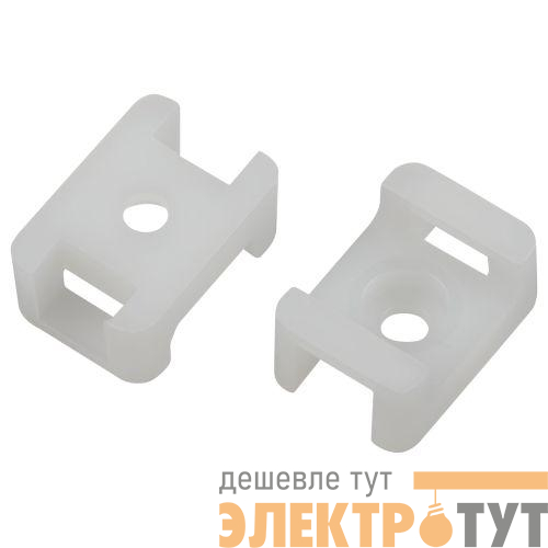 Площадка под хомуты 22х16мм с монтажным отверст. М4 NO-225-313 бел. (уп.10шт) Эра Б0066687