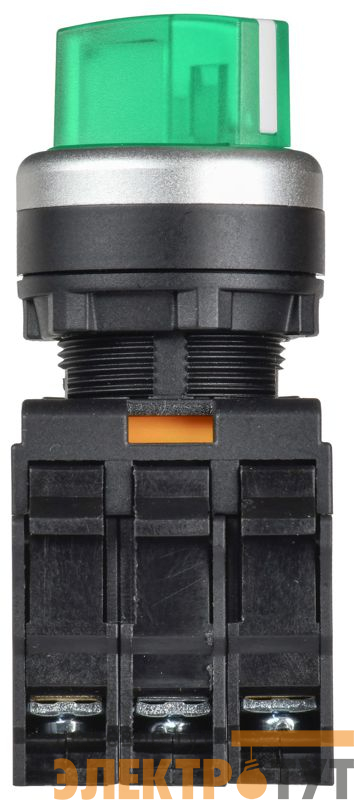 Переключатель 2 полож. 1НО+1НЗ с подсветкой зел. MASTER IEK MI-SW60-11XD-3-14-2-K06