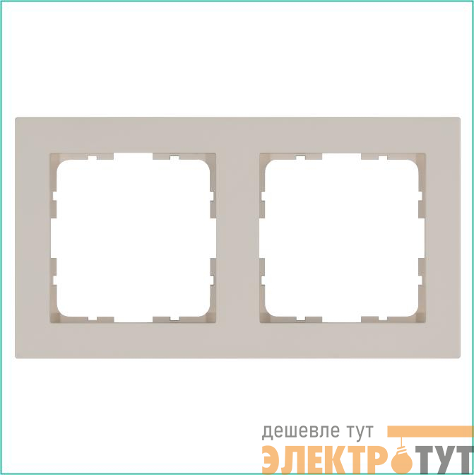 Рамка 2-м G-Classic тауп Jasmart G1002T