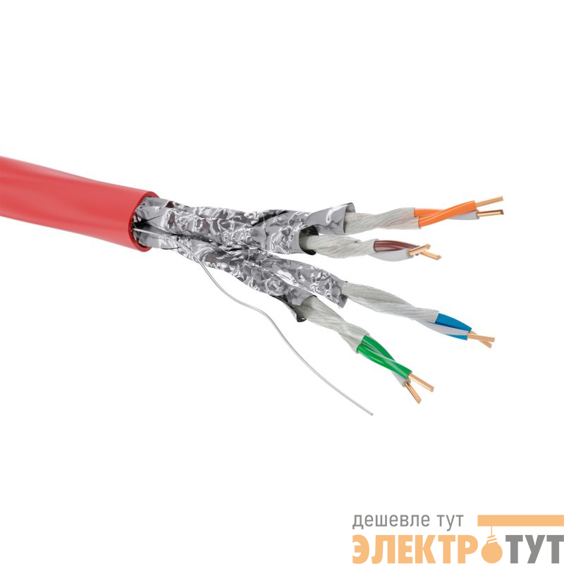 Кабель CAT 6 U/FTP нг(А)-FRHF (бухта 305м) красн. DKC RN6UFA04RD