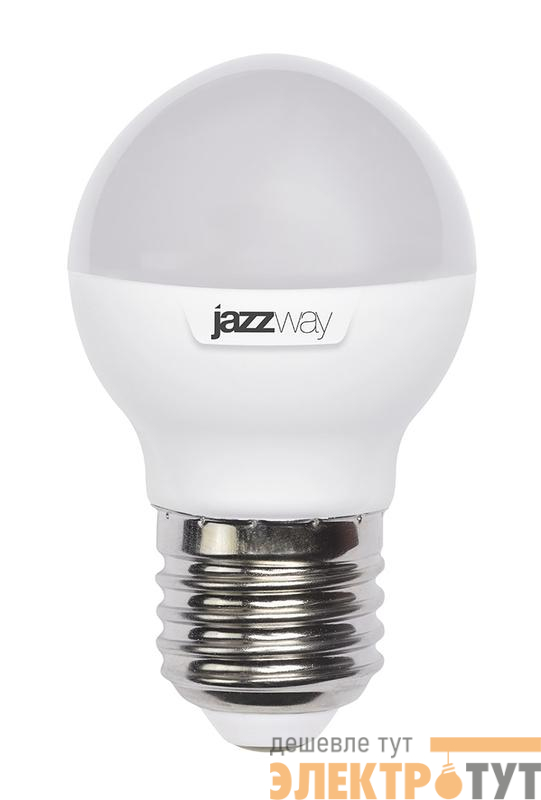 Лампа светодиодная PLED-SP 9Вт G45 шар 5000К холод. бел. E27 820лм 230В JazzWay 2859662A