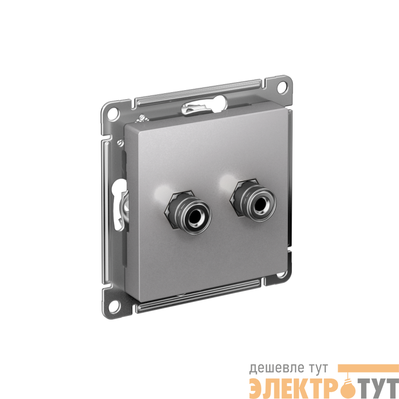 Розетка аудио 2-м AtlasDesign алюм. SE ATN000387
