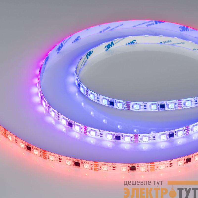 Лента светодиодная DMX-SE-B60-10mm 12V RGB-PX3 14Вт/м IP65 5060 герметичная бегущий огонь (уп.5м) Arlight 039604