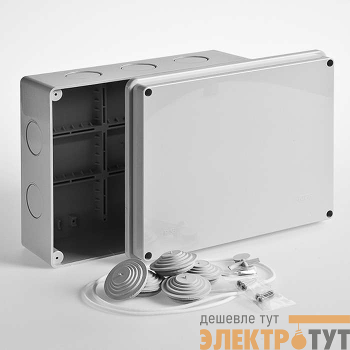 Коробка распределительная ОП 240х195х90мм IP55 без гермовводов Ruvinil 67066