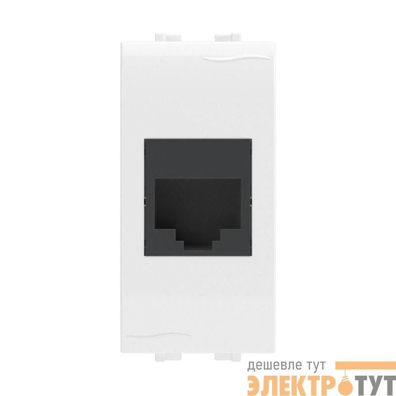 Розетка компьютерная 1-м СП 1мод. Brava RJ45 кат.5E бел. DKC 76654B