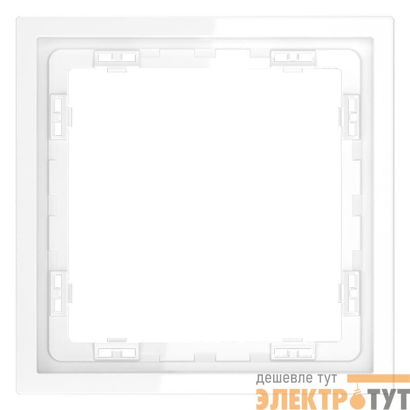 Рамка 1-м S70 пластик. бел. глянцевый Voltum VLS100101