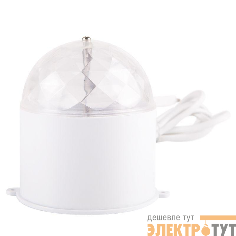 Лампа светодиодная "Диско" 6Вт шар 3LED RGB 230В IP20 в компакт. корпусе Neon-Night 601-252