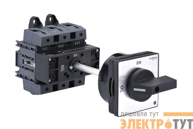 Выключатель-разъединитель 3п 175А IP20 с черн. выносн. рукоят. на дин-рейке/плате SE MSD175340B