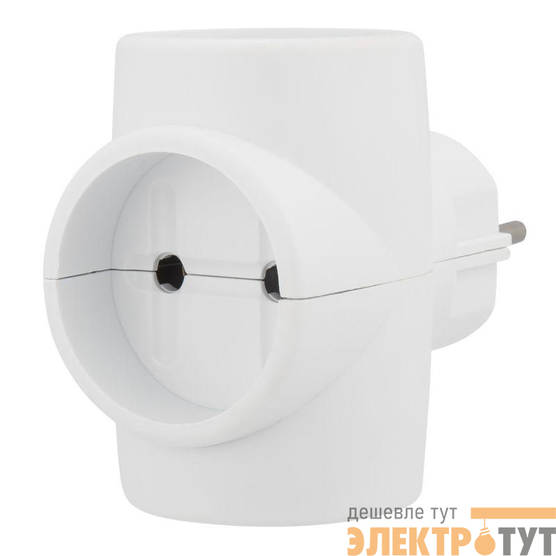 Разветвитель 3-м без заземл. 6-10А 220В Rexant 11-1081