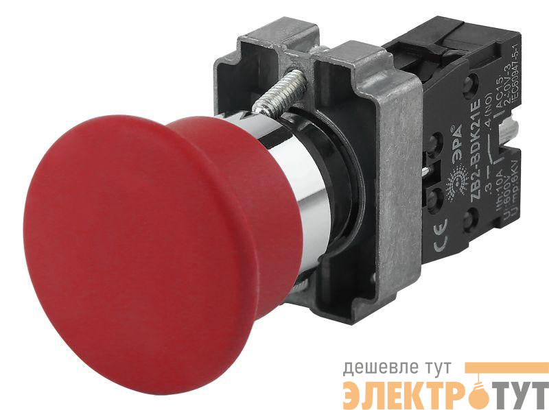 Кнопка управления "Грибок" LAY5-BC42 BBG71-BC-K04E 1р красн. Эра Б0045643